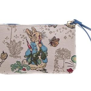 Charming Blue and Cream Clutch with Whimsical Design
